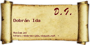 Dobrán Ida névjegykártya