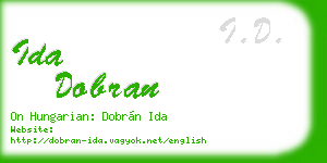 ida dobran business card