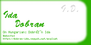 ida dobran business card